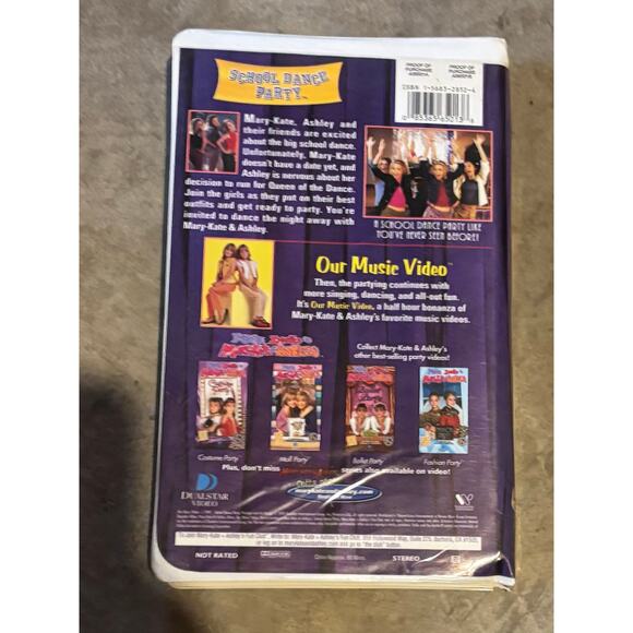 You’re Invited to Mary-Kate and Ashley’s school Dance Party VHS tape movie - Picture 3 of 3